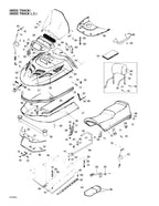 Fits 1999-2007 Ski-Doo Expedition 4-TEC / Skandic 500/600 Models Screw M4 X 16, OEM Part # 40144