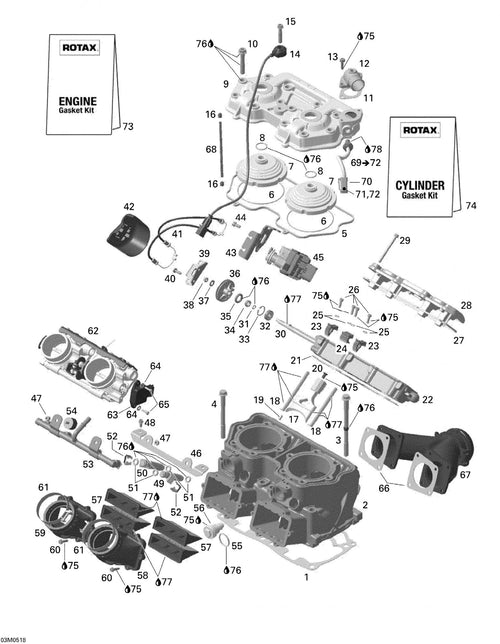 Fits 2005-2007 Ski-Doo Mach Z 1000 SDI / Mach Z 1000 SDI Adrenaline & X Models Plate, OEM Part # 420851920