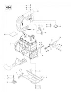Fits 1996-2003 Ski-Doo Formula 500 / Formula 500 Deluxe Models Rubber Mount, OEM Part # 514052743