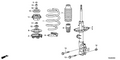 Honda New 2013-2014 Fits Honda Fit EV Shock Absorber Unit, Right Front, Part # 51611-TX9-A03