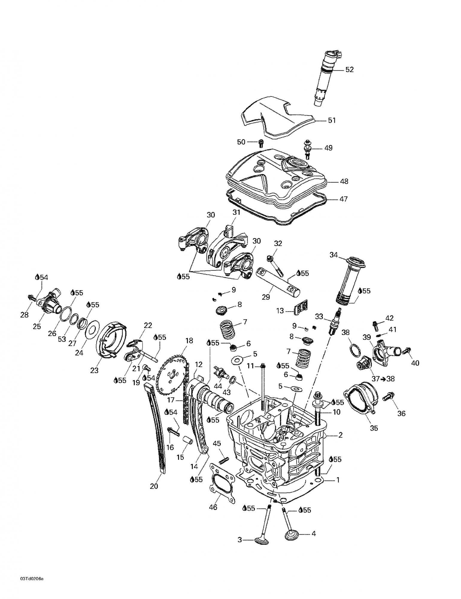 Fits 2002-2005 Can-Am Quest 500 / Quest 650 Models Camshaft Traxter 500 Cvt, OEM Part # 420220775