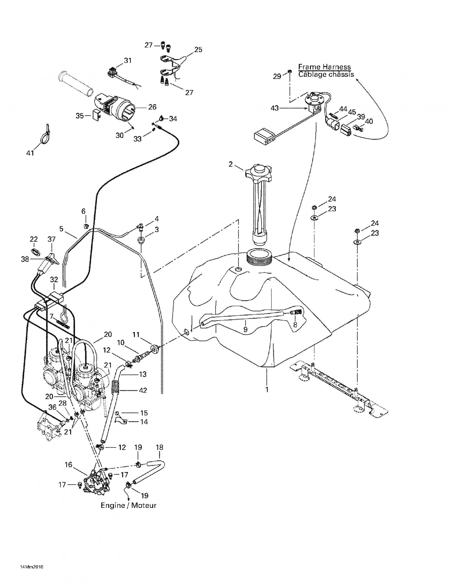 Fits 1999-2007 Ski-Doo Formula Deluxe 500/600/700 / Formula Deluxe 600/700 Models Throttle Housing, OEM Part # 512059243