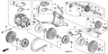 Honda New 1996-2000 Fits Honda Civic Compressor Clutch Set, Part # 38900-P2T-003