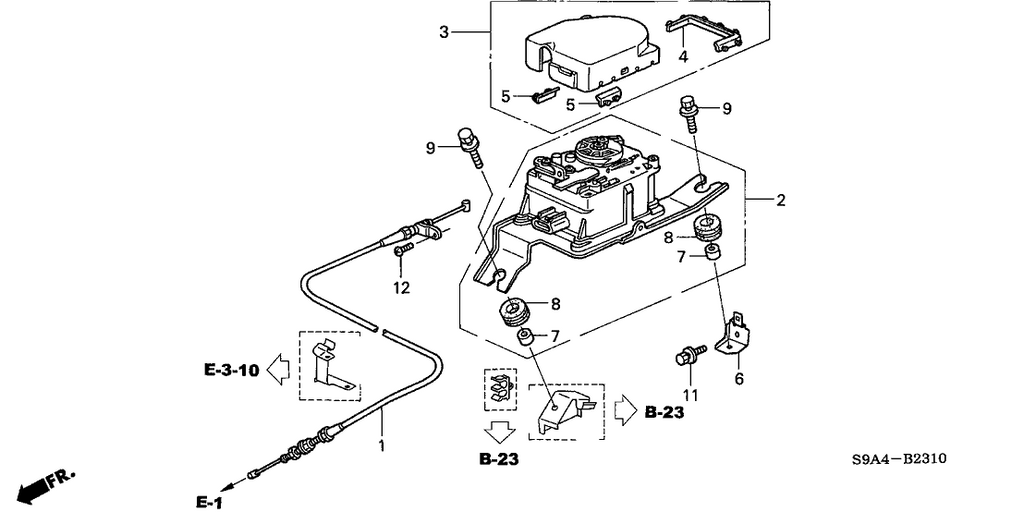 New 2002-2004 Fits Honda CR-V Bracket, Actuator (A), Part # 36635-PPA-A00