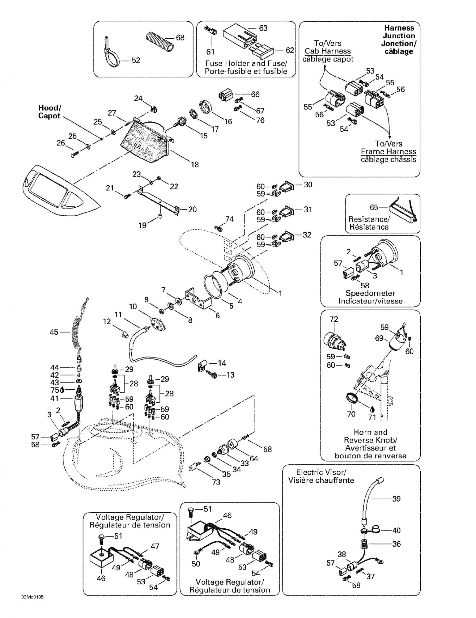 Fits 1996-2007 Ski-Doo Formula Deluxe 380 F / Formula Deluxe 380/500 Models Plastite Phillips Screw M4 X 40, OEM Part # 243244040