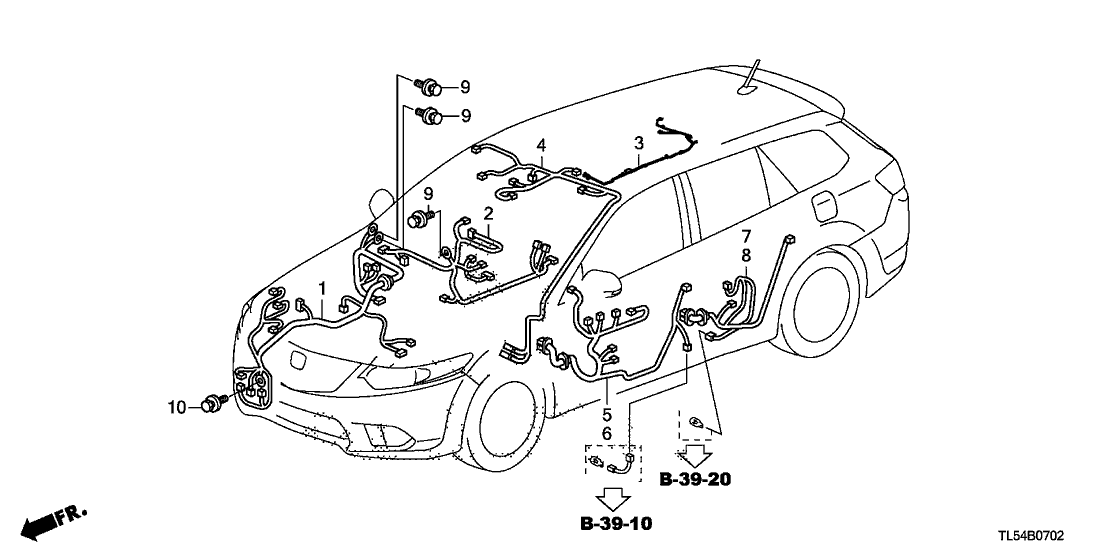 New 2014 Fits Acura TSX Sub Wire Harness, Audio, Part # 32118-TL7-A01