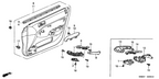 New 2002-2003 Fits Honda Civic Cover, R. FR. Door Grip *YR169L* (MILD BEIGE), Part # 83542-S5A-003ZD