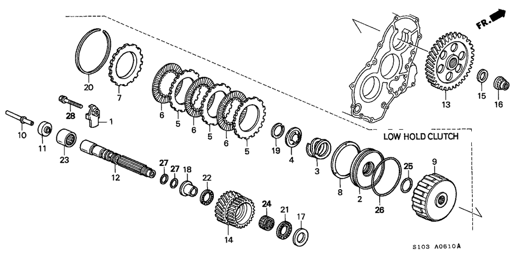 New 1997-2001 Fits Honda CR-V Gear, Sub-Shaft Low, Part # 23481-P4P-N00