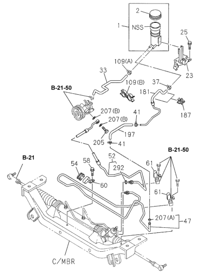 Honda New 2001-2002 Fits Honda Passport Gasket, Power Steering Pump Flexible Hose, Part # 89730-72530