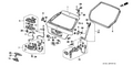Honda New 1994-1997 Fits Honda Accord Stopper, Tailgate Side (A), Part # 74442-SV5-A00