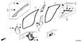 New 2013-2015 Fits Honda Civic Garnish Assy., L. FR. Pillar *NH686L* (WARM GRAY), Part # 84151-TR3-A01ZA