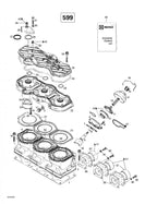 Fits 1996-1999 Ski-Doo Formula III / Formula III 600 LT Models O-Ring Formula Iii 600., OEM Part # 420950305