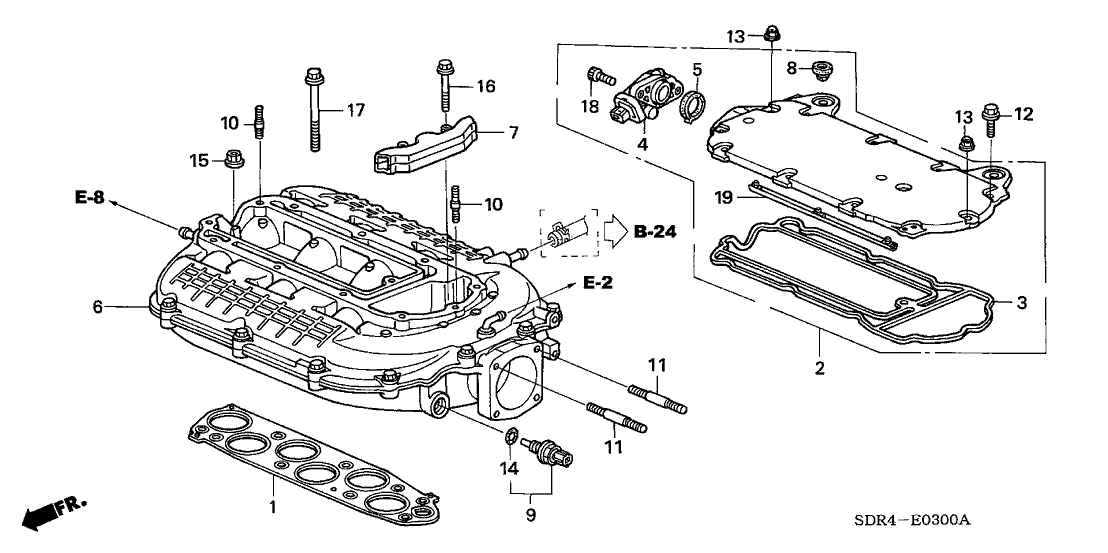 Honda New 2005-2007 Fits Honda Accord Hybrid Cover, In. Manifold (Upper), Part # 17140-RCJ-A03