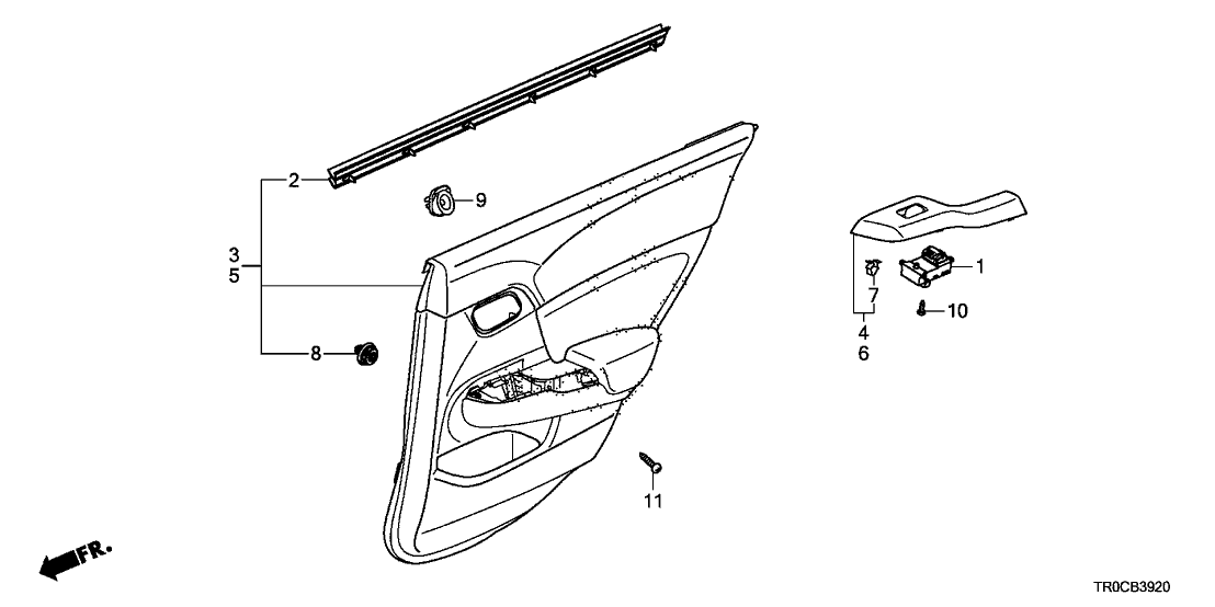 Honda New 2014-2015 Fits Honda Civic Lng, L. RR. (Typeb), Part # 83750-TR3-A42ZC