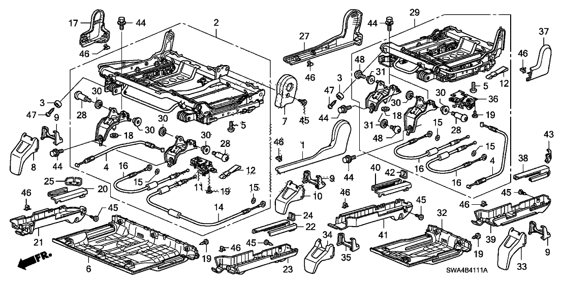 Honda New 2007-2011 Fits Honda CR-V Cover, L. RR. Seat Main (Lower) *YR327L* (PEARL IVORY), Part # 82592-SWA-A01ZC
