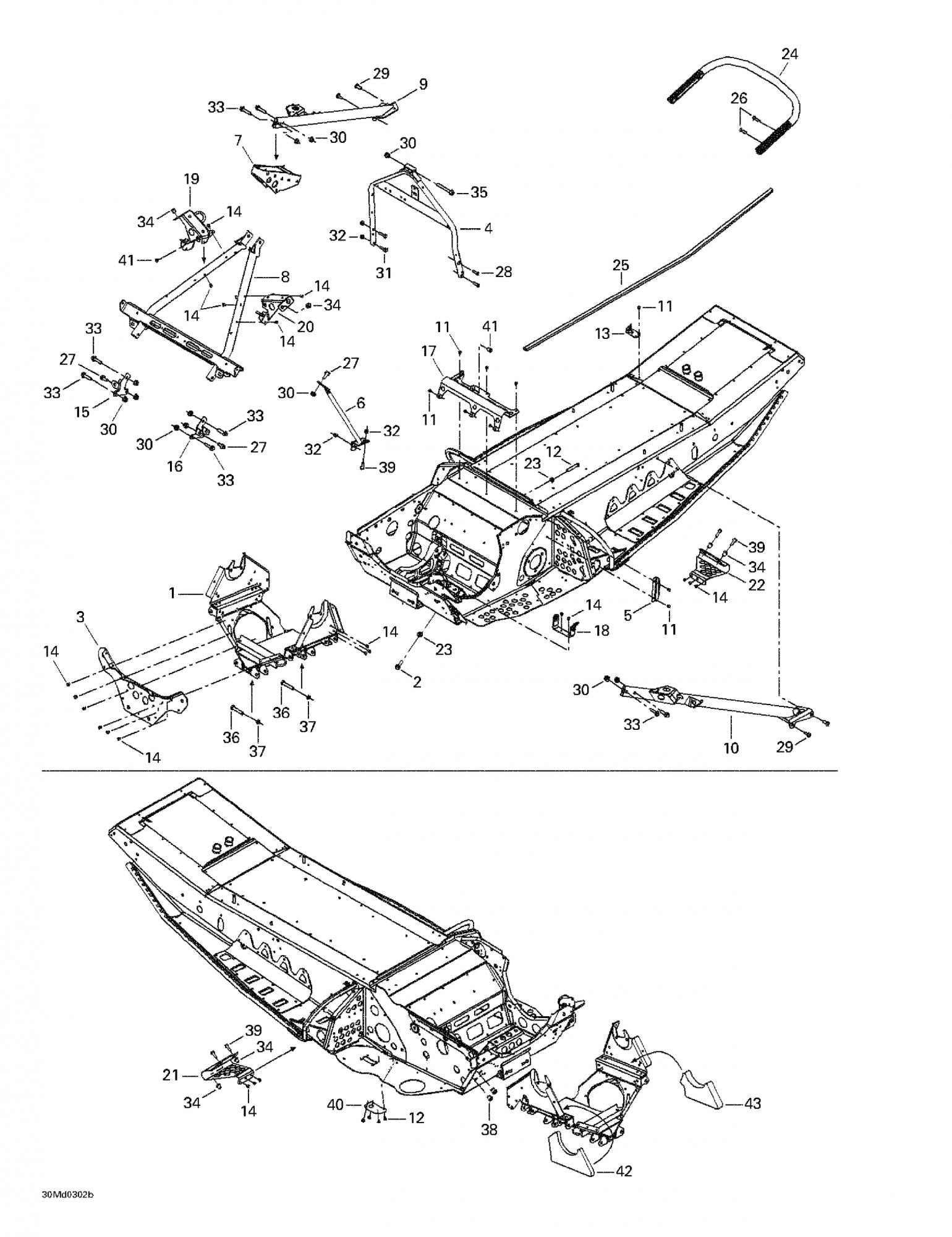 Fits 2003-2007 Ski-Doo MX Z 440 Racing / MX Z 440X Racing Models Upper Cross Member, OEM Part # 518324574