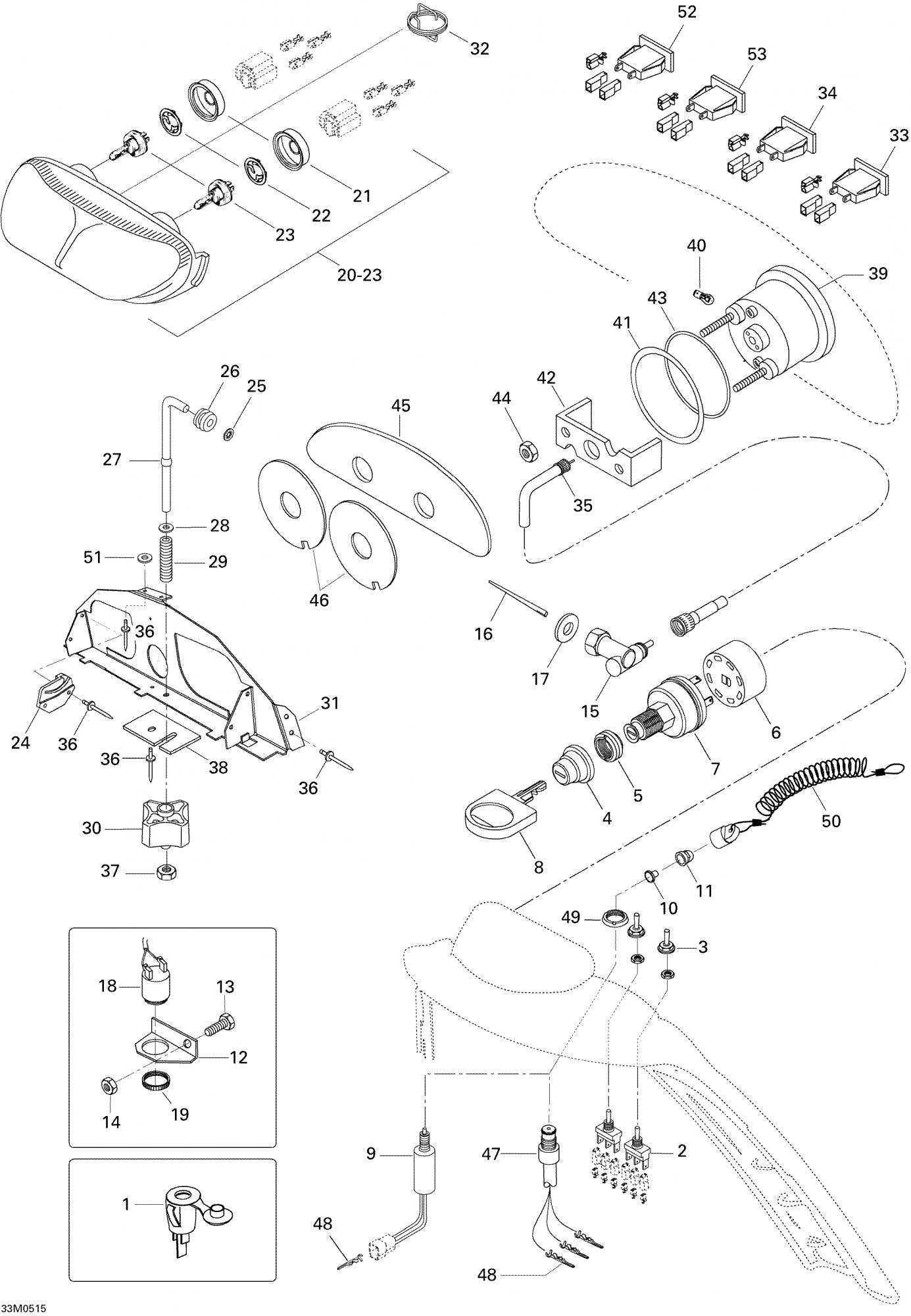 Fits 2004-2007 Ski-Doo Skandic SUV 550F / Skandic SUV 600 Models Spring, OEM Part # 5445737