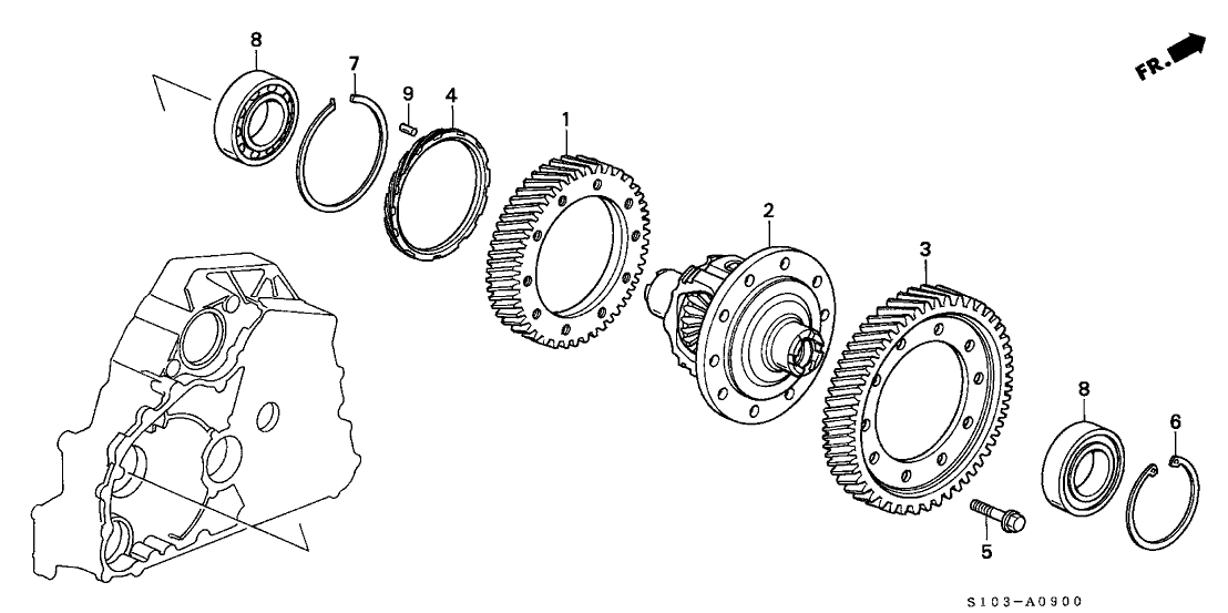 Honda New 1997-2001 Fits Honda CR-V Gear, Transfer Drive, Part # 29011-P4T-000