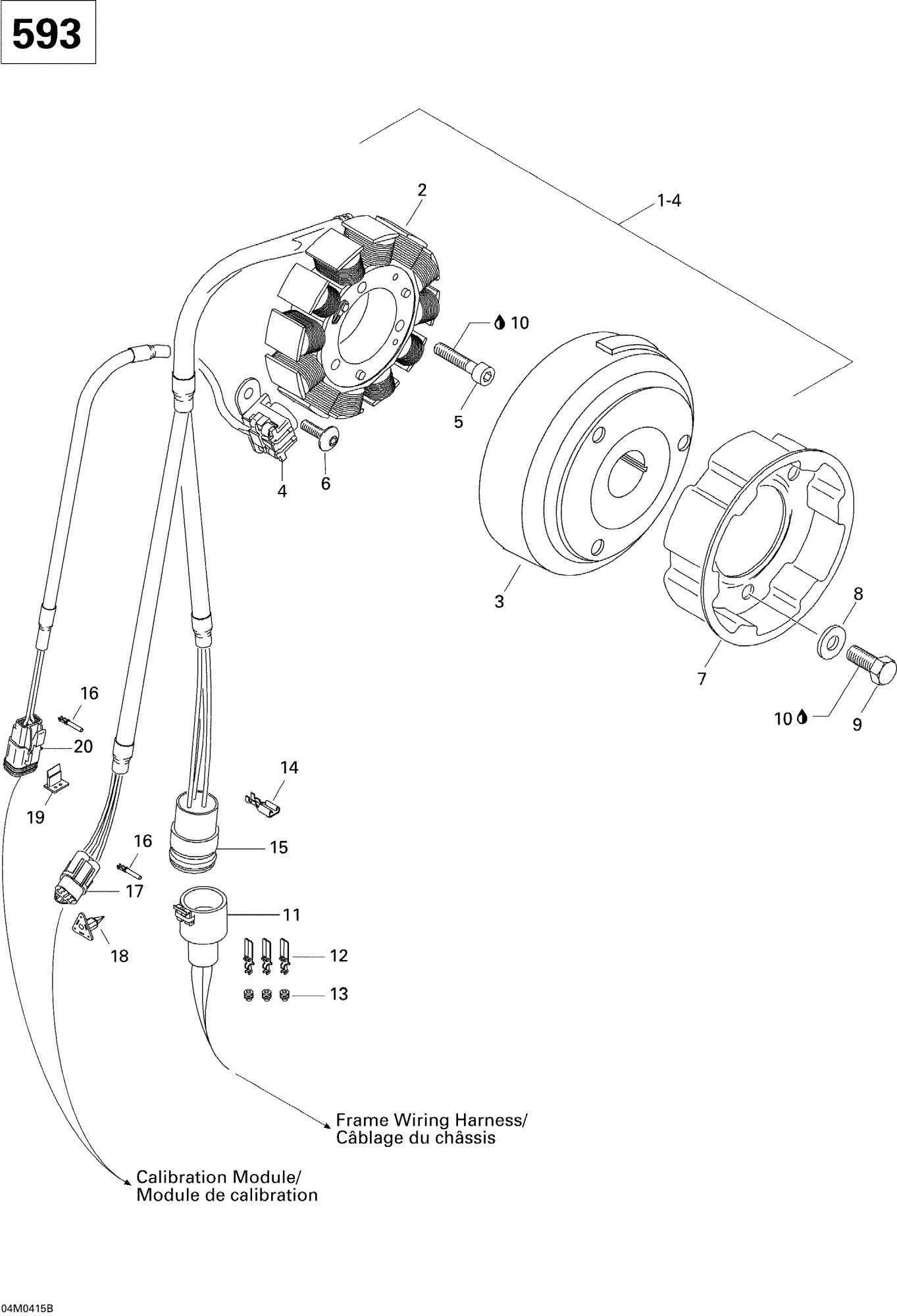 Fits 2003-2007 Ski-Doo Skandic 600 / Skandic Super Wide Track 500 F Models Flywheel, OEM Part # 410922950
