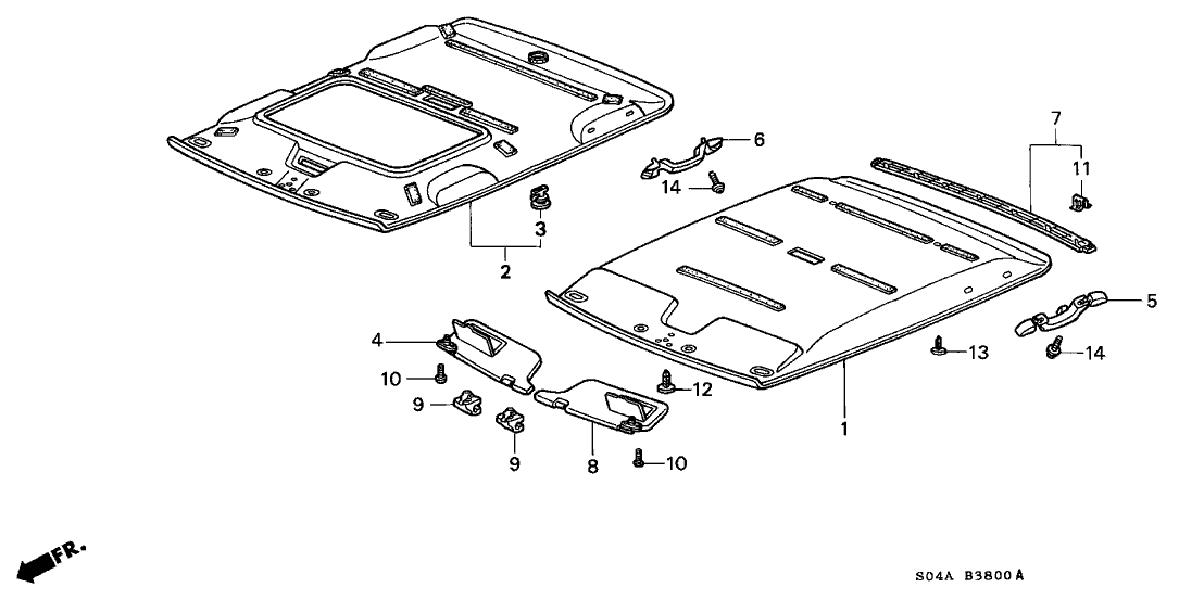 Honda New 1999-2000 Fits Honda Civic Garnish Assy., RR. Roof Rail *YR98L* (COAST SAND), Part # 83260-S52-A00ZC