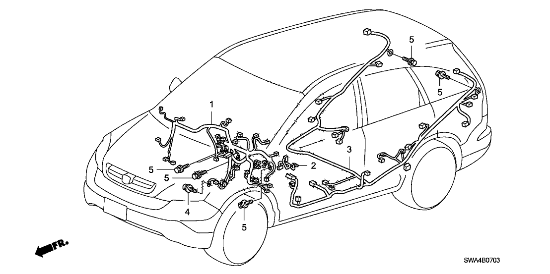 New 2010-2011 Fits Honda CR-V Instrument Wire Harness, Part # 32117-SWA-A22