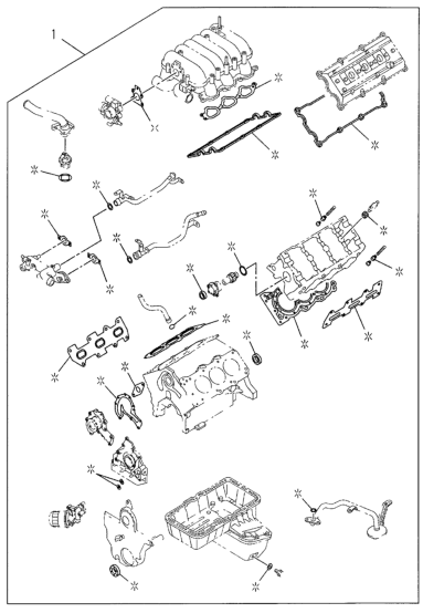 Honda New 2000-2002 Fits Honda Passport Gasket Set Engine Overh, Part # 58781-37552