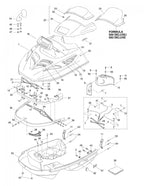 Fits 1996-2007 Ski-Doo Formula 500 / Formula 500 Deluxe Models Uppper Hinge, OEM Part # 517261100
