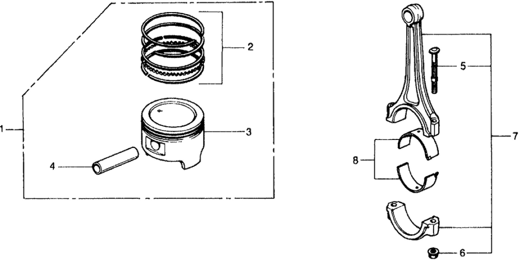 New 1976-1979 Fits Honda Civic Piston (Standard), Part # 13101-657-030