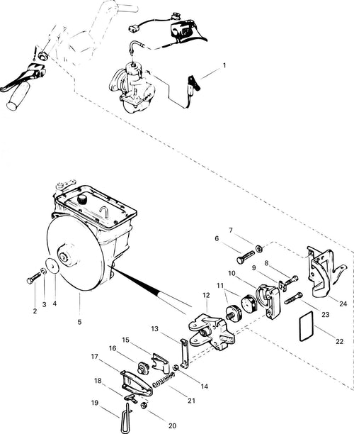 Fits 1996-2005 Ski-Doo Skandic Wide Track / Tundra Models Tab Lock, OEM Part # 507023600