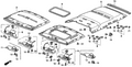 Honda New 1995-1997 Fits Honda Odyssey Lining Assy., RR. Roof *G38L* (JADE GREEN), Part # 83215-SX0-A00ZA