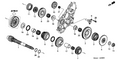 Honda New 1996-2005 Fits Honda Civic Countershaft Second Gear, Part # 23441-P4P-N00