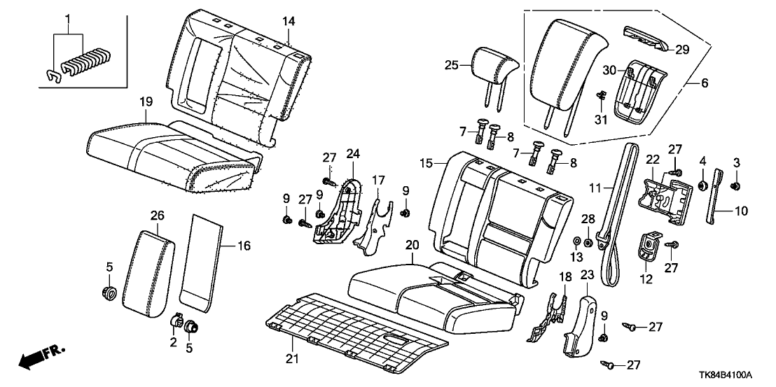 Honda New 2011-2013 Fits Honda Odyssey Cover, Left Rear (Truffle), Part # 82521-TK8-A62ZB
