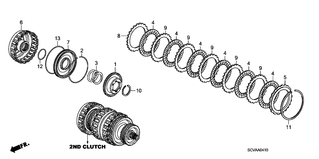 New 2007-2008 Fits Honda CR-V Plate, Clutch End (10) (2.4MM), Part # 22569-RZK-003