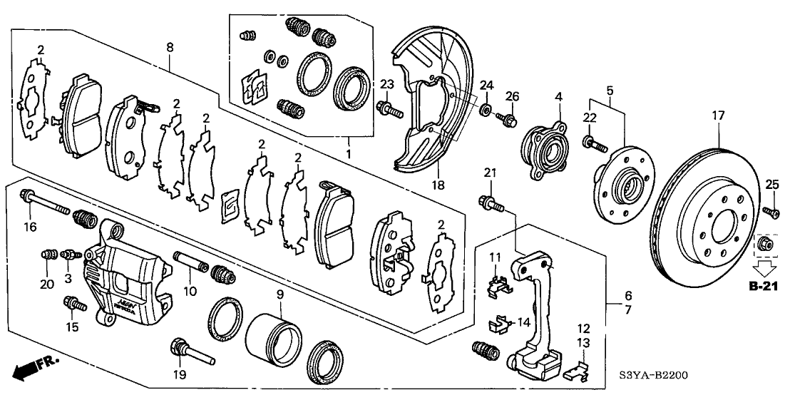 Honda New 2000-2006 Fits Honda Insight Retainer, L. (Outer), Part # 45238-S3Y-003