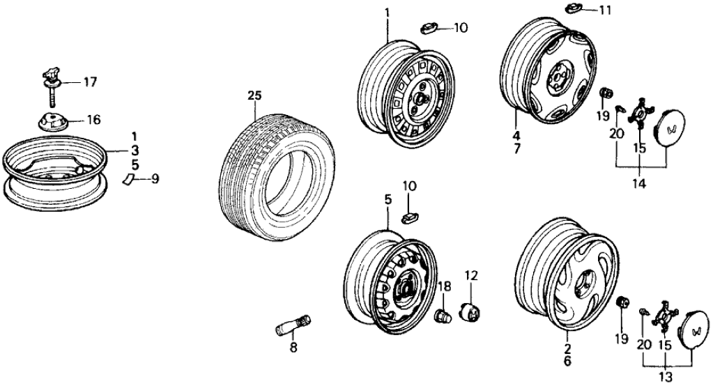 Honda New 1991-2000 Fits Honda Civic Disk, Wheel (13X4T) (Topy), Part # 42700-S01-A34