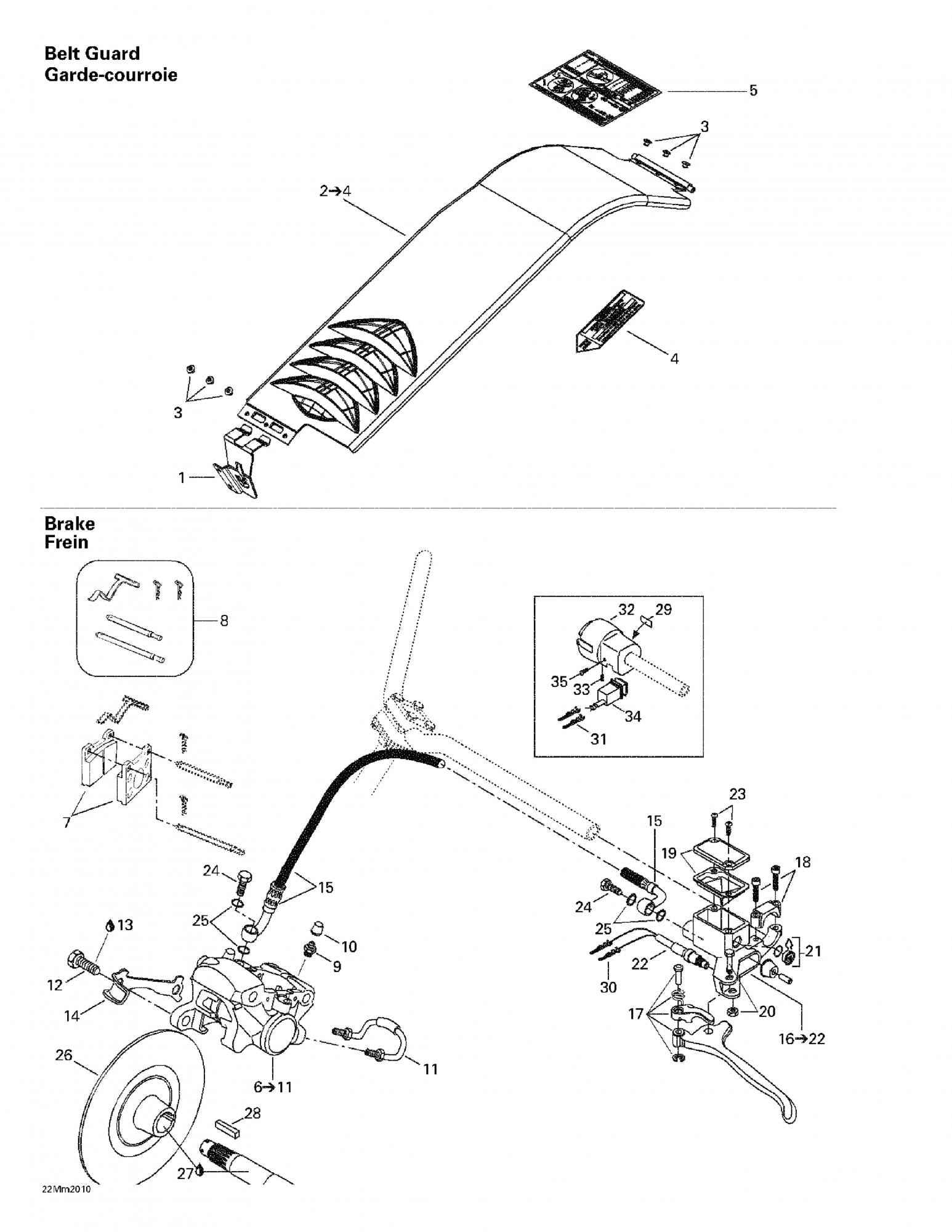 Fits 1997-2007 Ski-Doo Elite 1500 1st Edition / Elite 1500 2nd Edition Models Phillips Screw, OEM Part # 250000022
