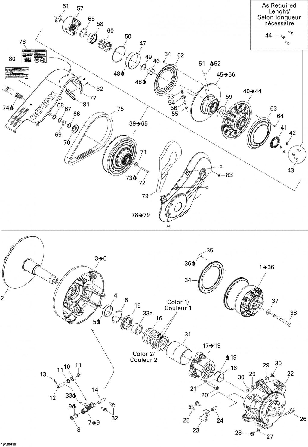Fits 2005-2007 Ski-Doo Mach Z 1000 SDI / Mach Z 1000 SDI Adrenaline & X Models Slidding Flange Ass'y Includes 45 To 56, OEM Part # 417127040