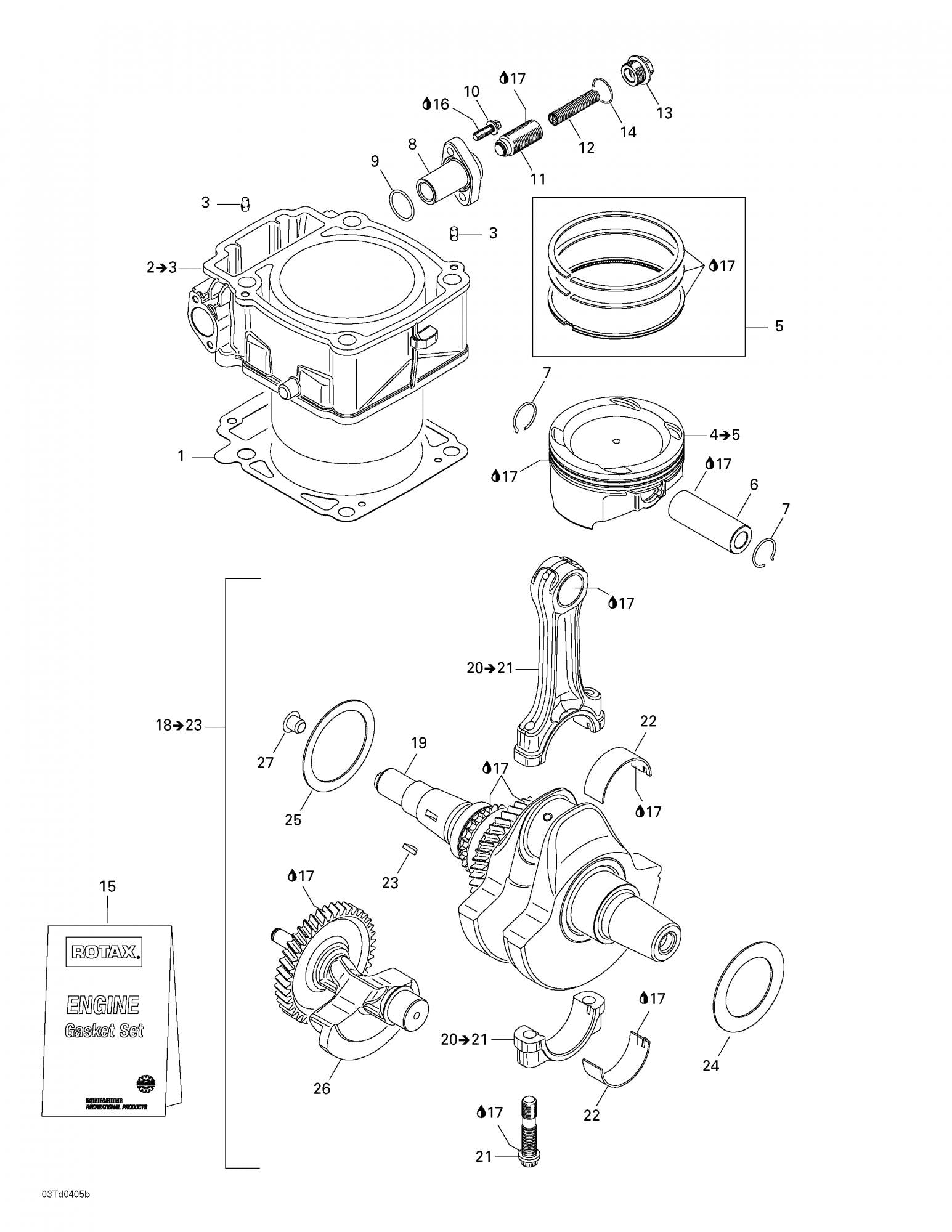 Fits 2002-2005 Can-Am Quest / Quest 500 Models Balancing Shaft, OEM Part # 420220785