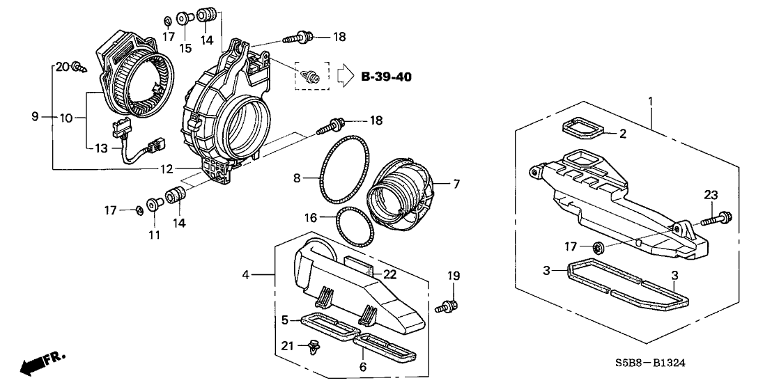 Honda New 2003-2005 Fits Honda Civic Seal, Outlet Duct, Part # 1J427-PZA-300