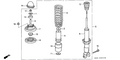 Honda New 1992-1995 Fits Honda Civic Rear Shock Absorber Unit, Part # 52611-SR0-B01