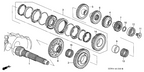 New 2003-2004 Fits Honda Accord Countershaft Low Gear, Part # 23421-PYZ-000