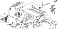 Honda New 2005 Fits Honda Civic Spoiler Set, Trunk (Taffeta White), Part # 71705-S5P-C01ZC
