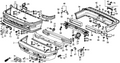 Honda New 1990-1991 Fits Honda Prelude Cover, FR. Bumper Face Bolt, Part # 71103-SF1-010