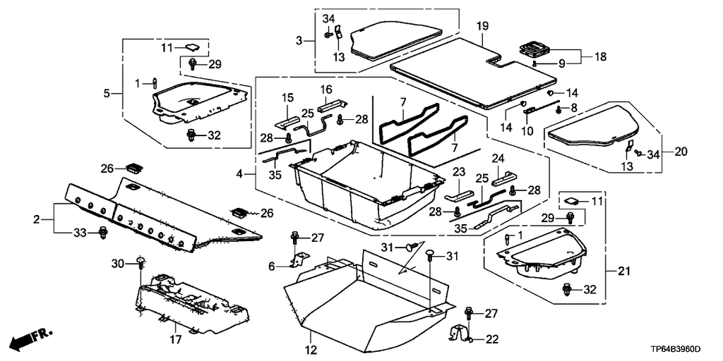 New 2010-2012 Fits Honda Crosstour Lid, L. Cargo Side Floor *YR327L* (PEARL IVORY), Part # 84572-TP6-A01ZB