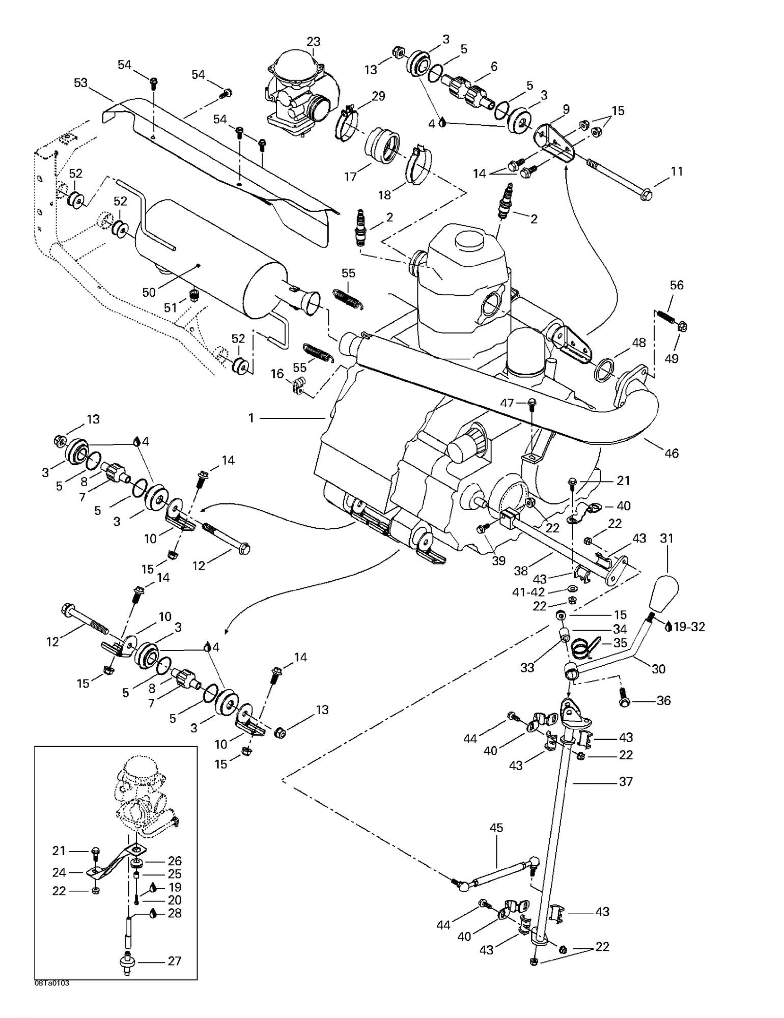 Fits 1999-2005 Can-Am Traxter 5 Speed / Traxter Auto Std & XT Models Hex Flanged Screw M10 X 95, OEM Part # 207609544