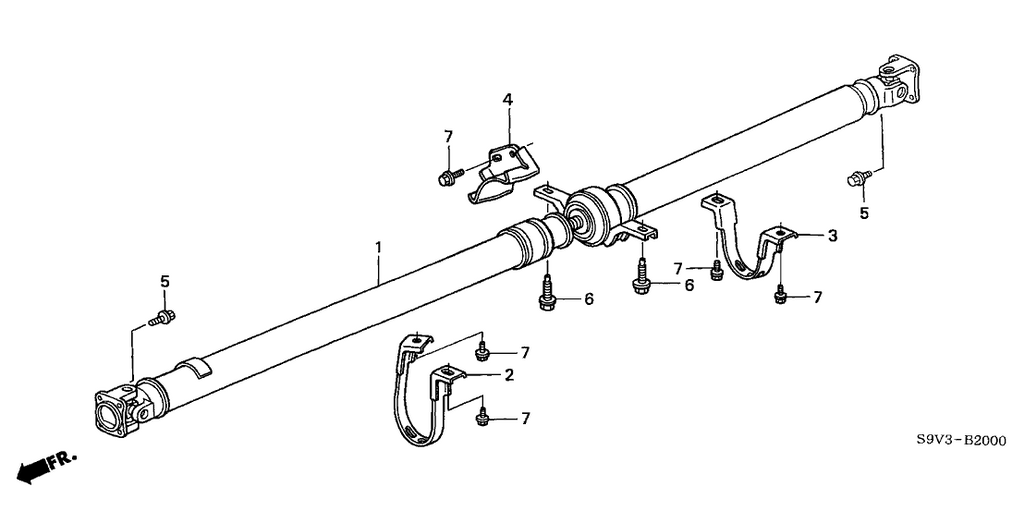 New 2003-2008 Fits Honda Pilot Protector, Shaft, Part # 40541-S3V-A00