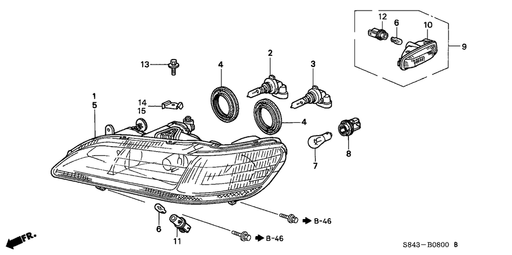 New 1998-2002 Fits Honda Accord Bracket, L. FR., Part # 74195-S84-A00