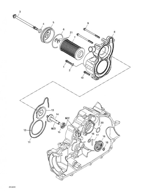 Fits 2002-2005 Can-Am Quest / Quest 500 Models Retaining Ring, OEM Part # 420845240