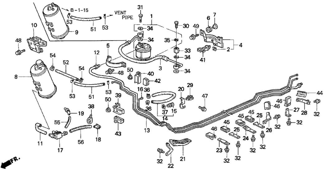 Honda New 1992-1995 Fits Honda Prelude Canister Bracket, Part # 17358-SS0-A30