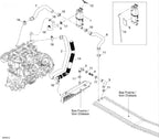 Fits 2005-2007 Ski-Doo Mach Z 1000 SDI / Mach Z 1000 SDI Adrenaline & X Models Front Radiator Outlet Hose, OEM Part # 509000337
